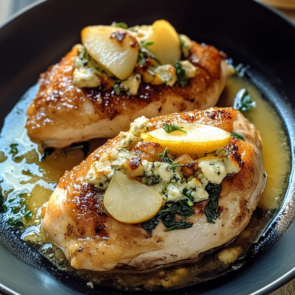 Pear and Gorgonzola Stuffed Chicken