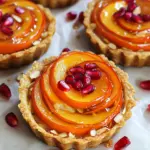 Persimmon Almond Rosette Tarts