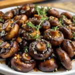 Roasted Balsamic Soy Garlic Mushrooms - theamazingfood