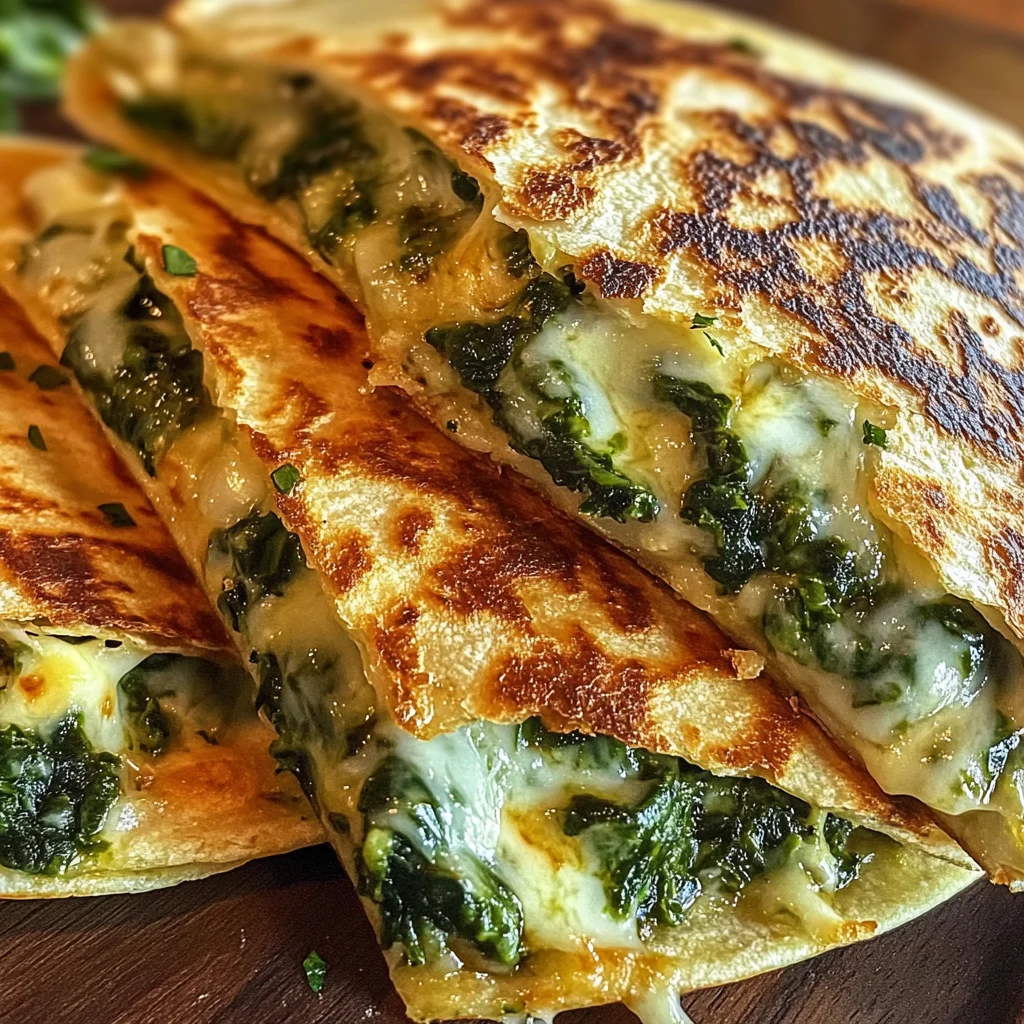 Savory Spinach Artichoke Quesadillas