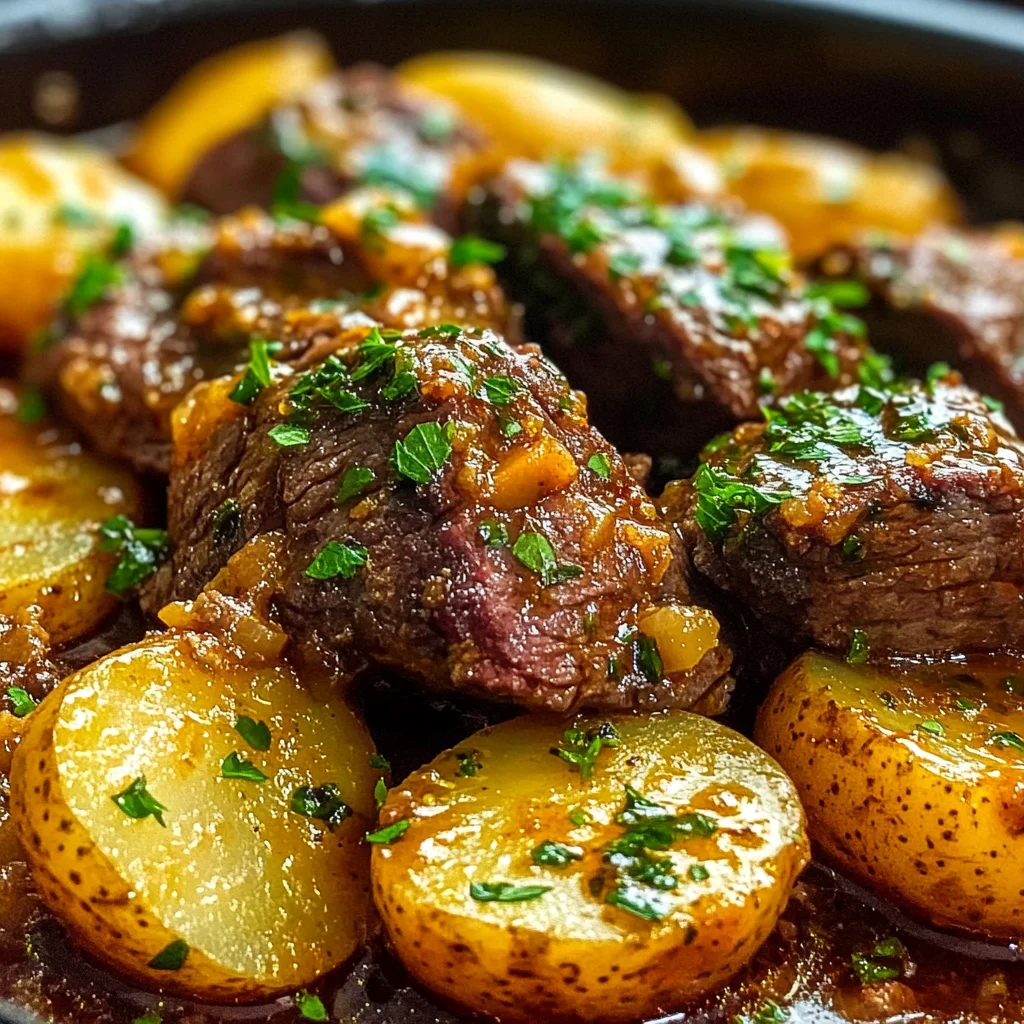 Slow Cooker Garlic Butter Beef