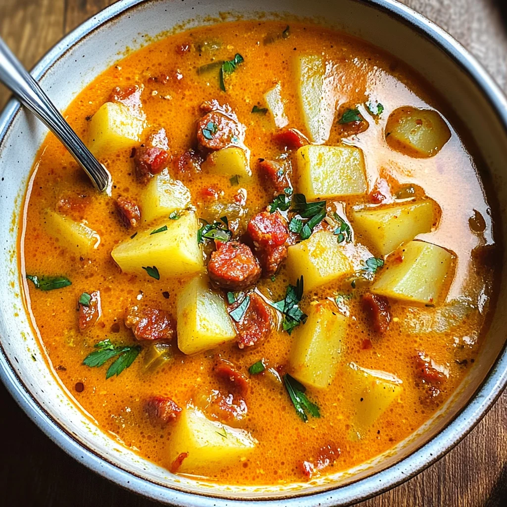 Spanish Potato Soup with Chorizo