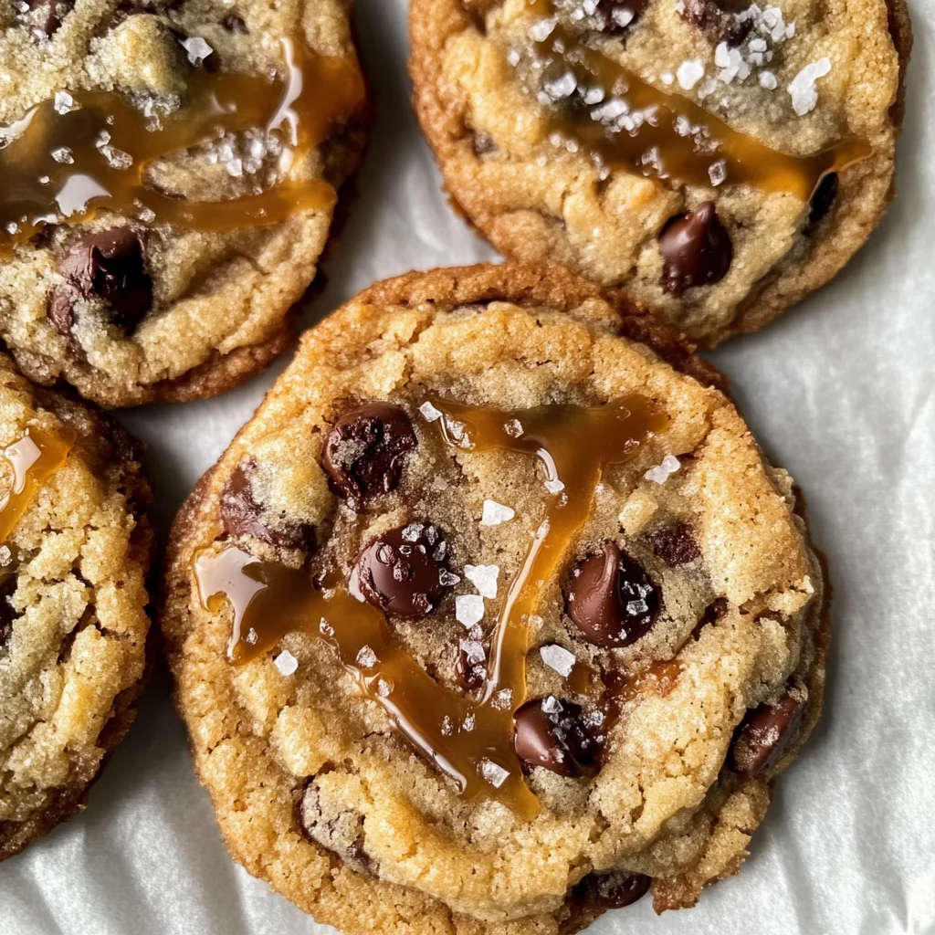 The Best Chewy Salted Caramel Chocolate Chip Cookies