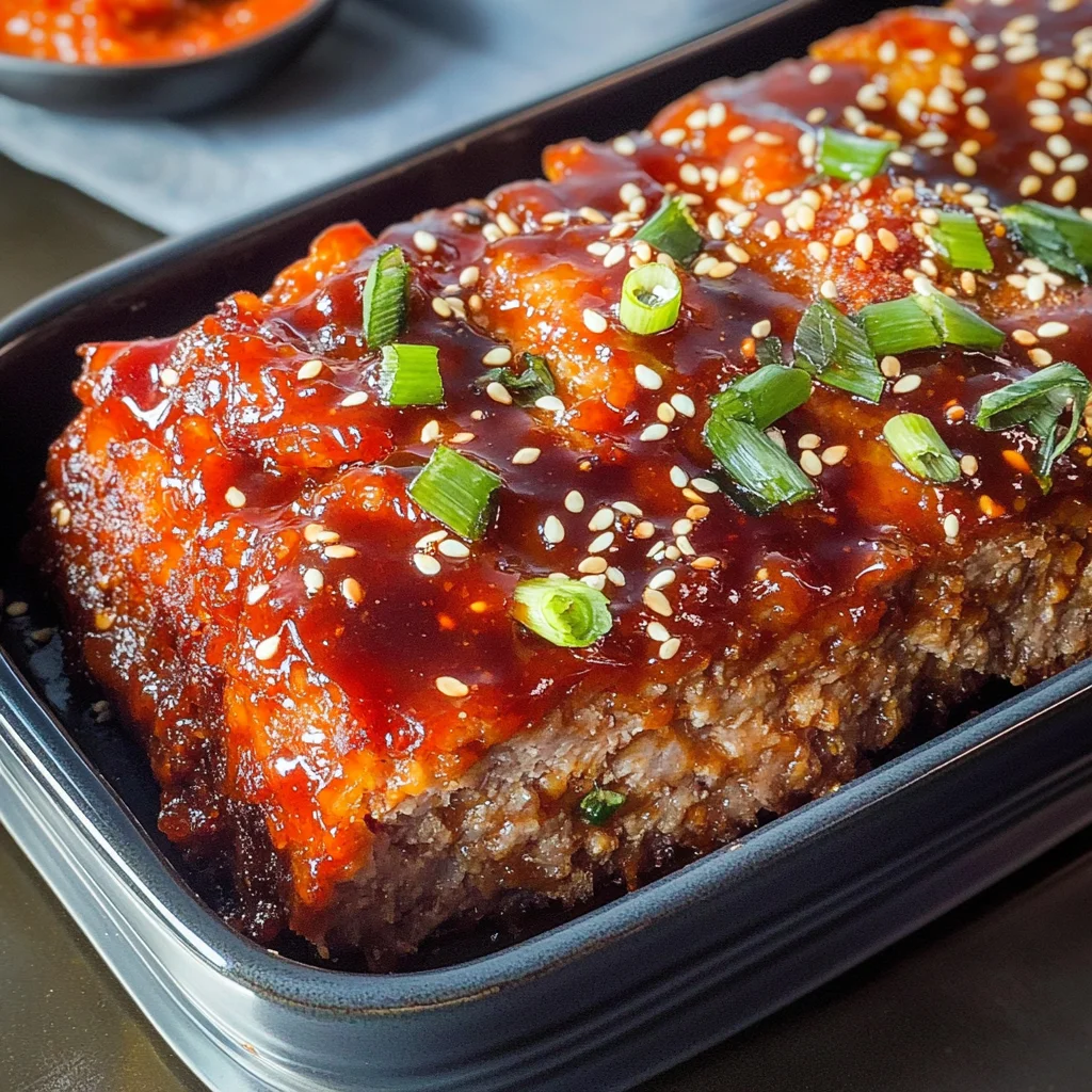 korean meatloaf with gochujang glaze