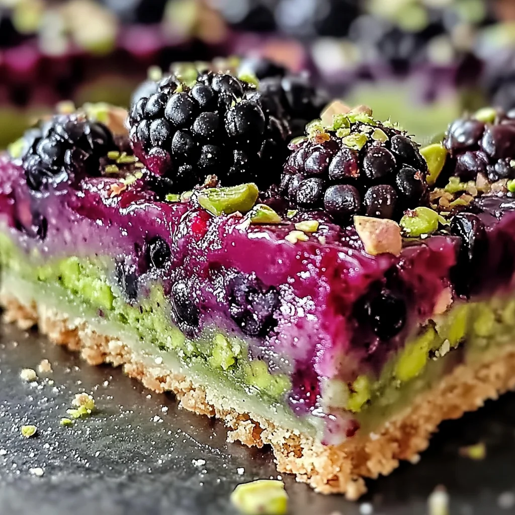 Blackberry Pistachio Dream Bars: Irresistible Homemade Bliss