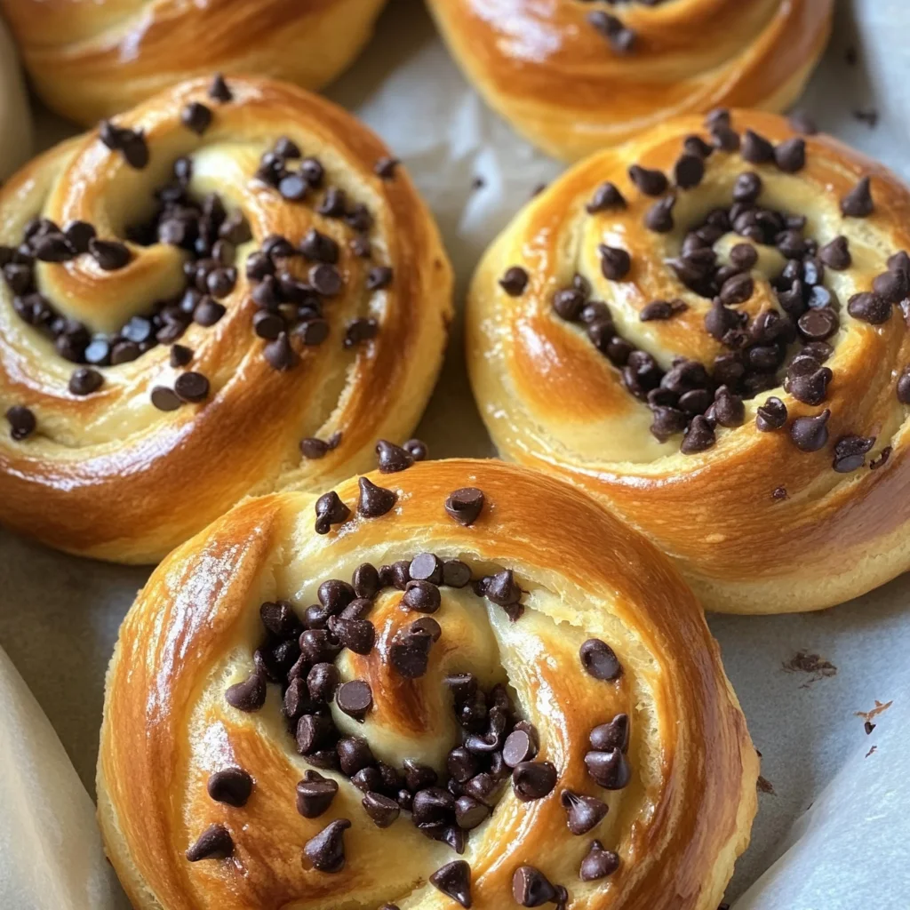 Brioches Roulées Crème Vanille & Pépites de Chocolat