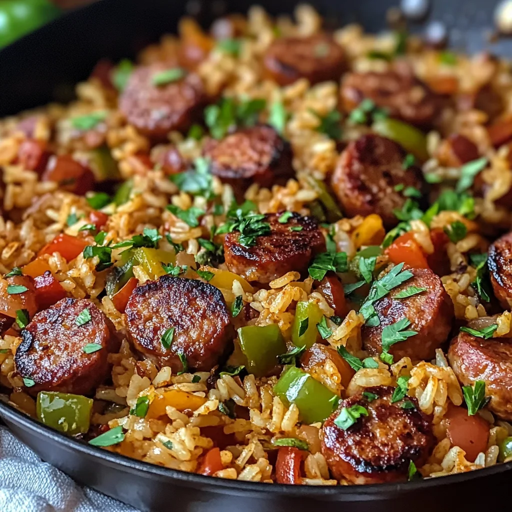 Cajun Sausage and Rice Skillet