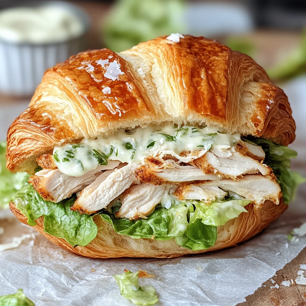 Chicken Caesar Croissant Sandwich