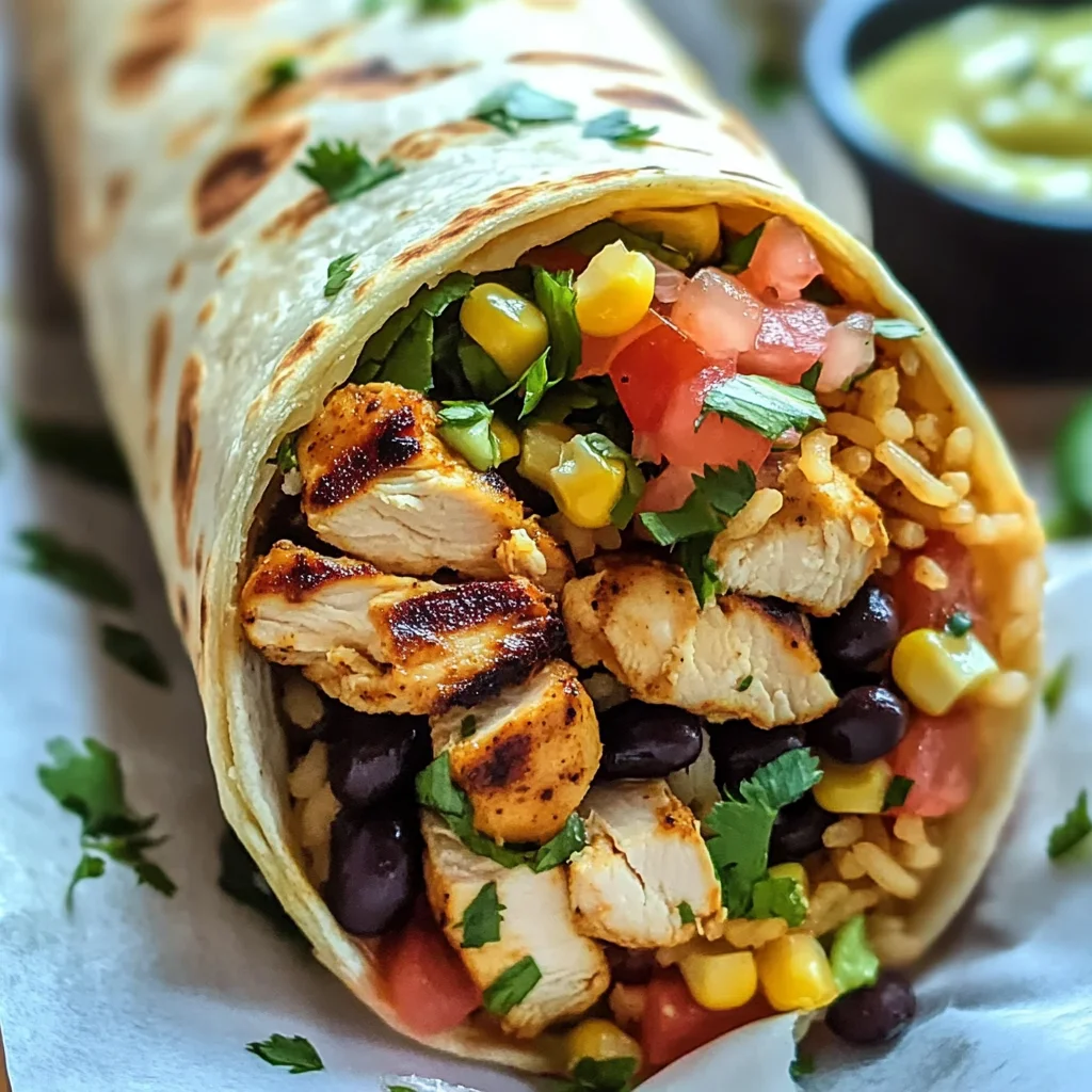 Chipotle Ranch Grilled Chicken Burrito