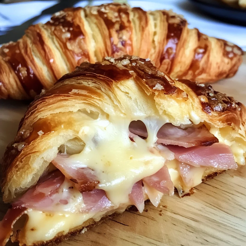 Croissant jambon fromage