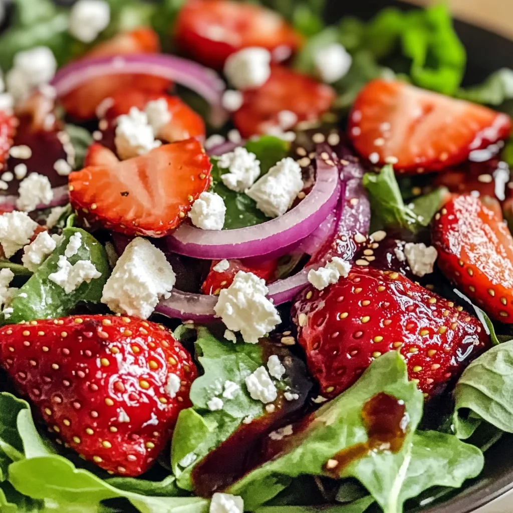 Easy Strawberry Salad with Vinaigrette Dressing