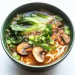 Ginger Garlic Noodle Soup with Bok Choy