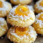 Hawaiian Pineapple Coconut Thumbprint Cookies