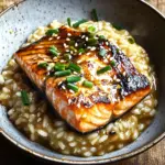 Japanese Style Risotto with Seared Salmon