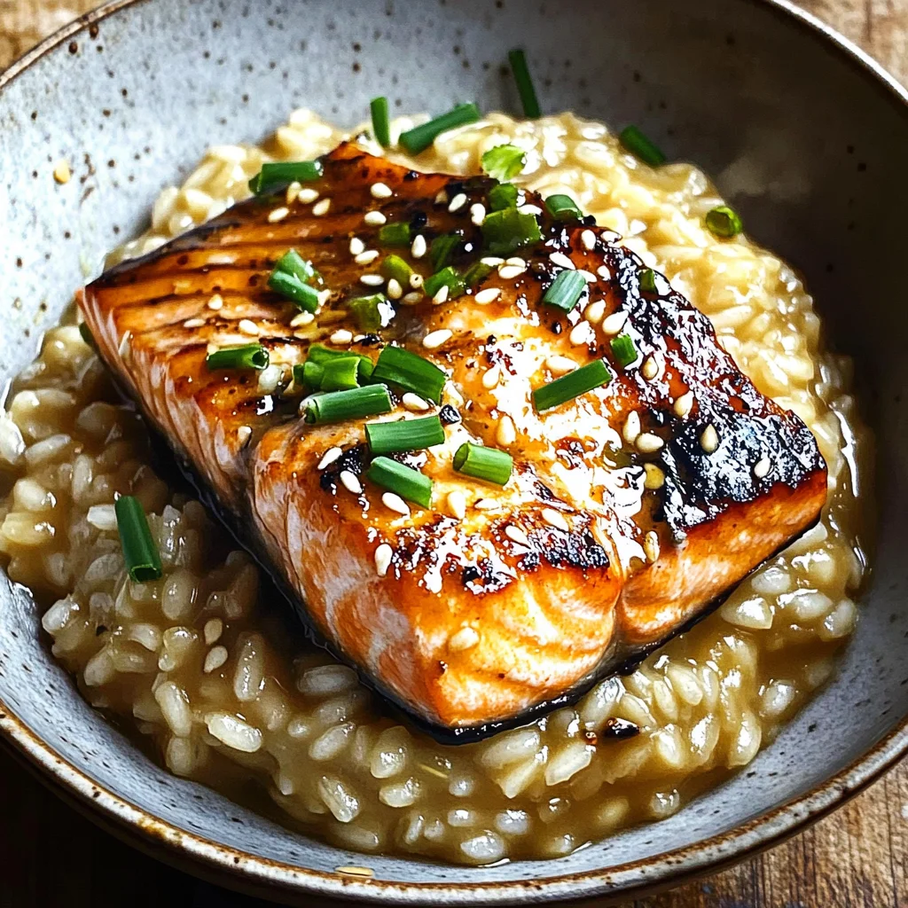 Japanese Style Risotto with Seared Salmon