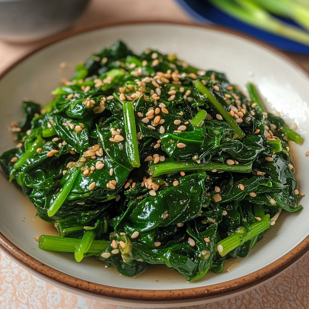 Korean Spinach Side Dish (Sigeumchi Namul)