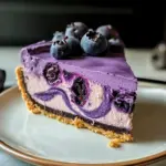 Midnight Cheesecake Recipe: Easy Blueberry Lavender Swirl Dessert