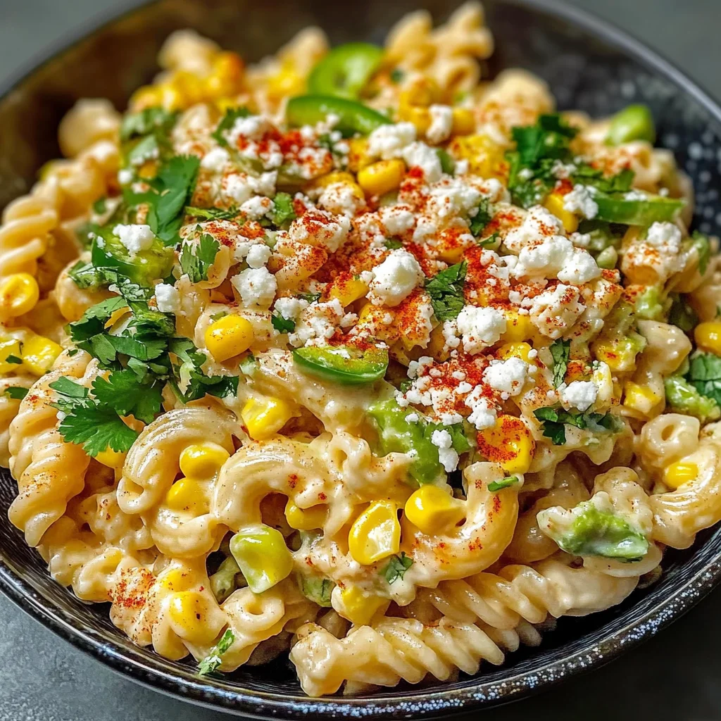 Perfect Mexican Street Corn Pasta Salad - homefoodkitchen