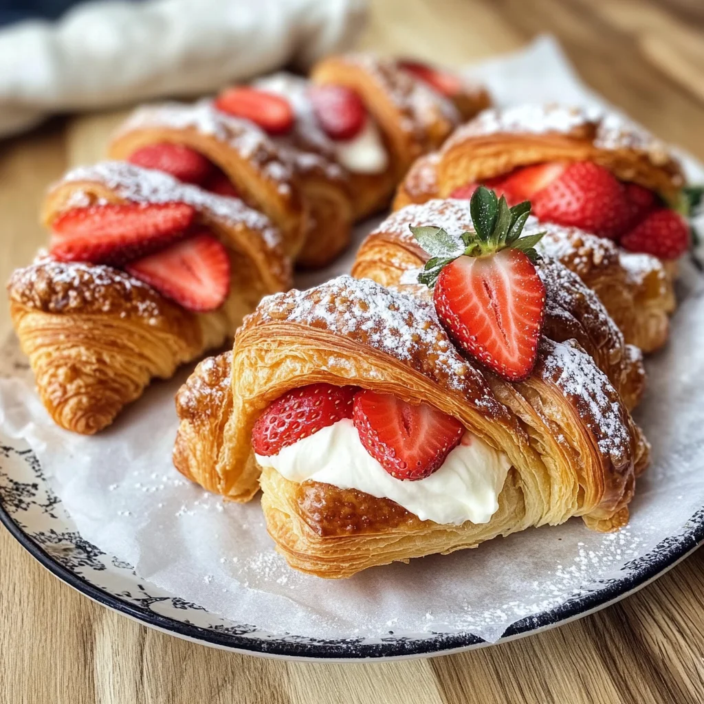 Strawberries and Cream Croissants