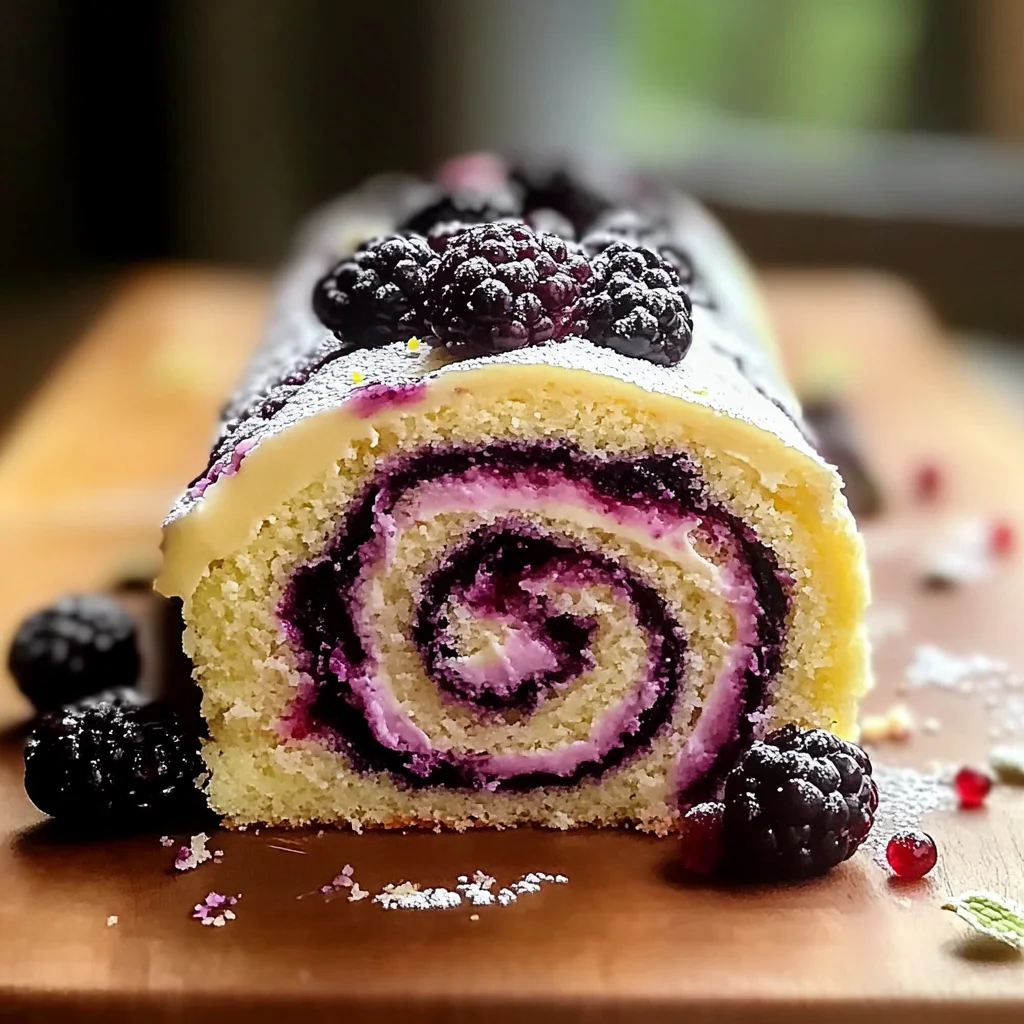 Blackberry Lemon Cake Roll