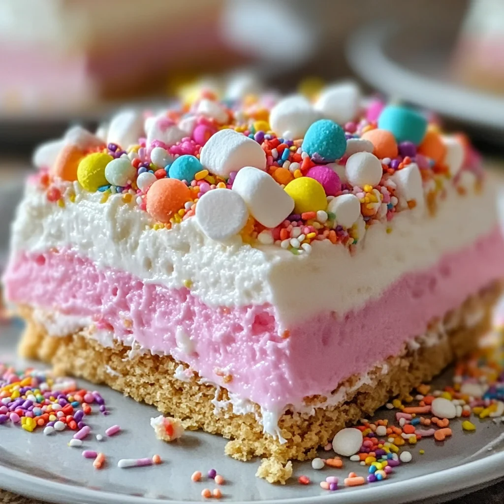 Bubblegum Cloud Slice Dessert: A Sweet Indulgence