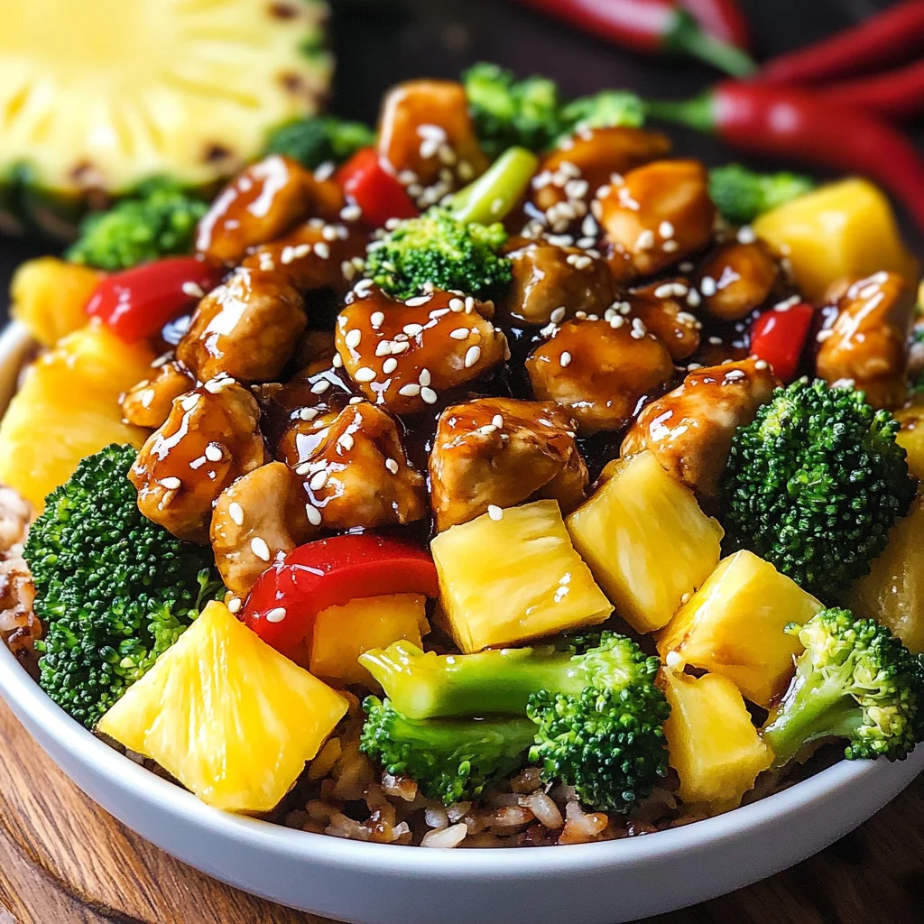 Chicken Teriyaki Pineapple Bowls Recipe