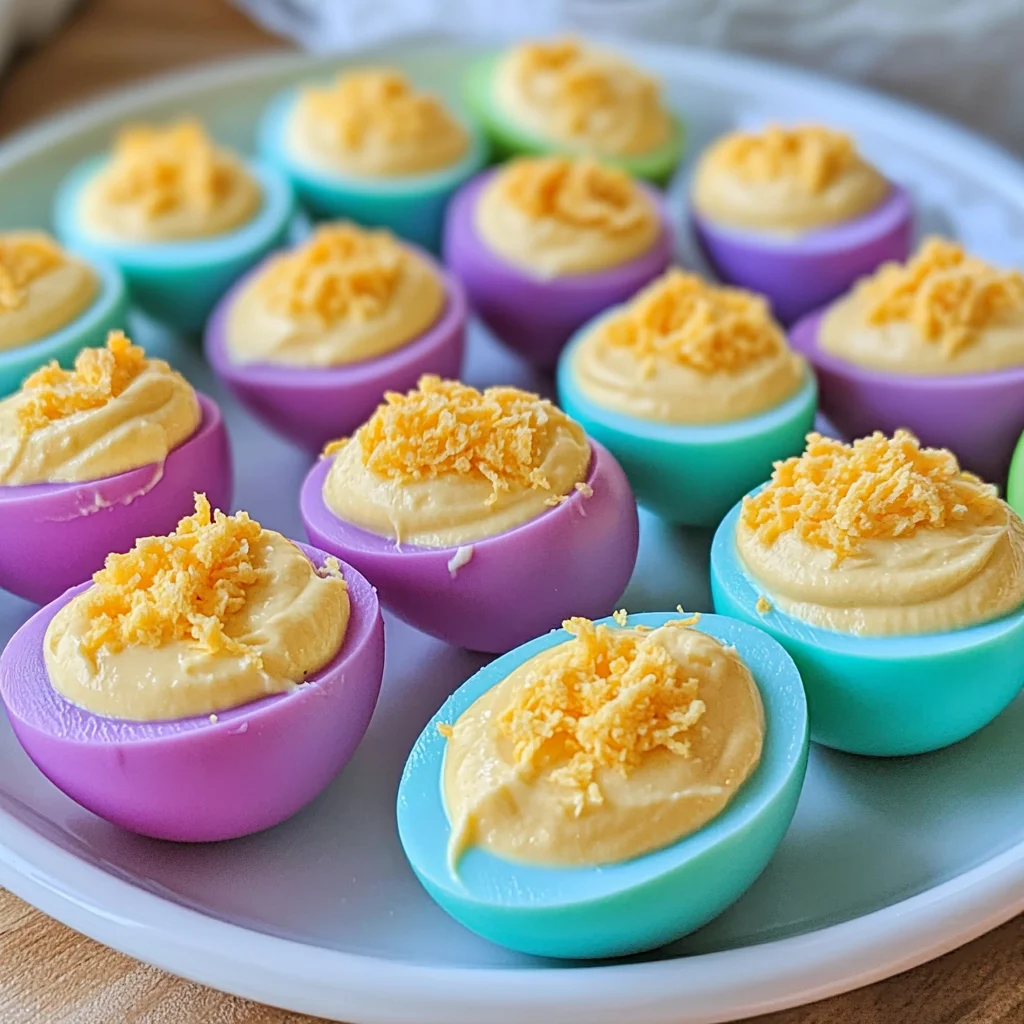 Colored Easter Deviled Eggs
