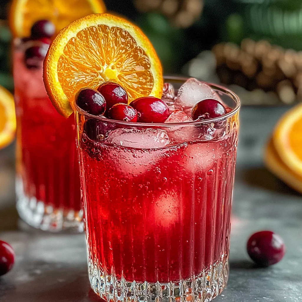 Cranberry and Orange Juice Mocktail