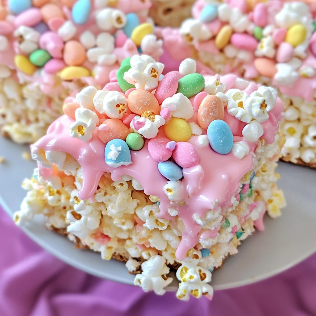 Easter Bunny Marshmallow Popcorn Bars