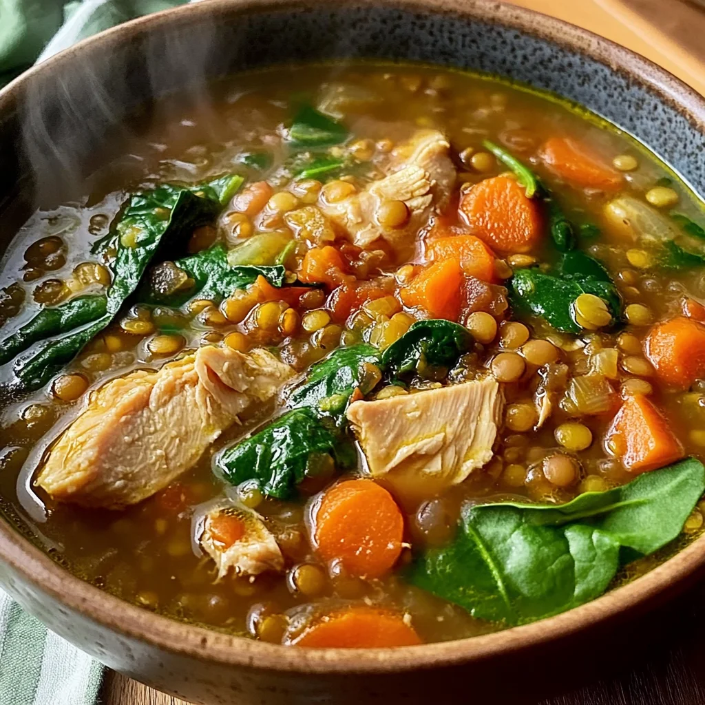 Easy Chicken Lentil Soup - theamazingfood