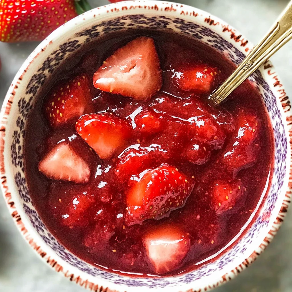 Easy homemade strawberry sauce