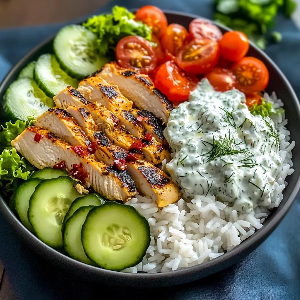 Mediterranean Chicken Bowl with Rice for a Flavorful Feast