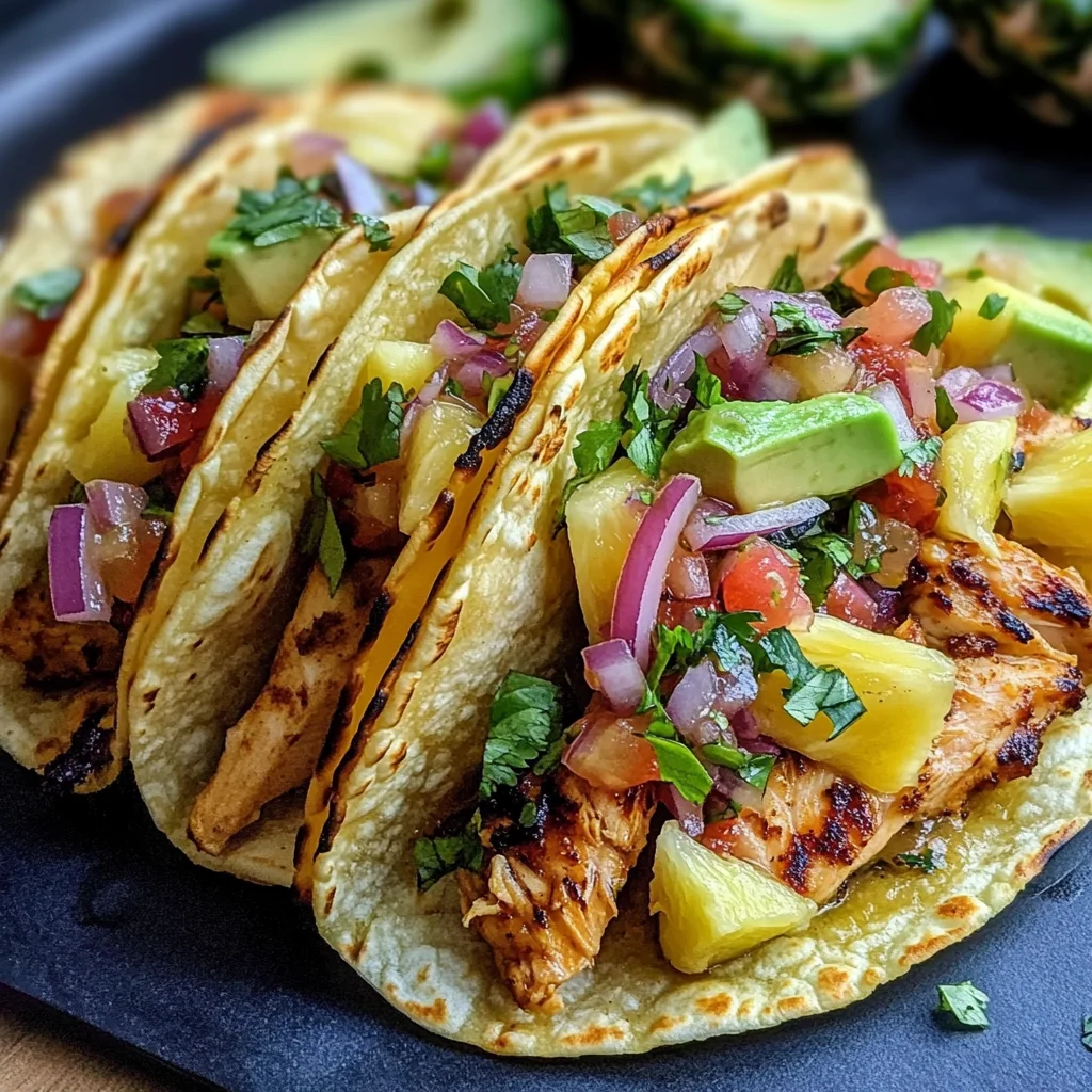 Refreshing Pineapple Chicken Tacos