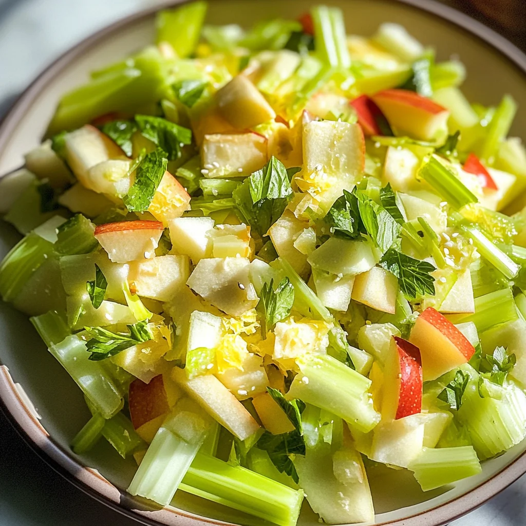 Simple Celery Apple Salad With Lemon Dressing Recipe
