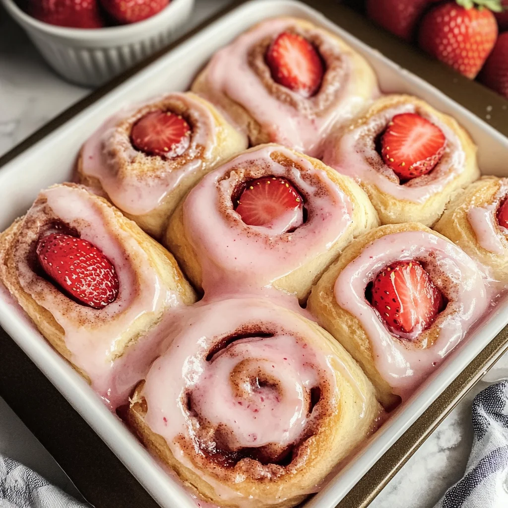 Strawberry Cinnamon Rolls