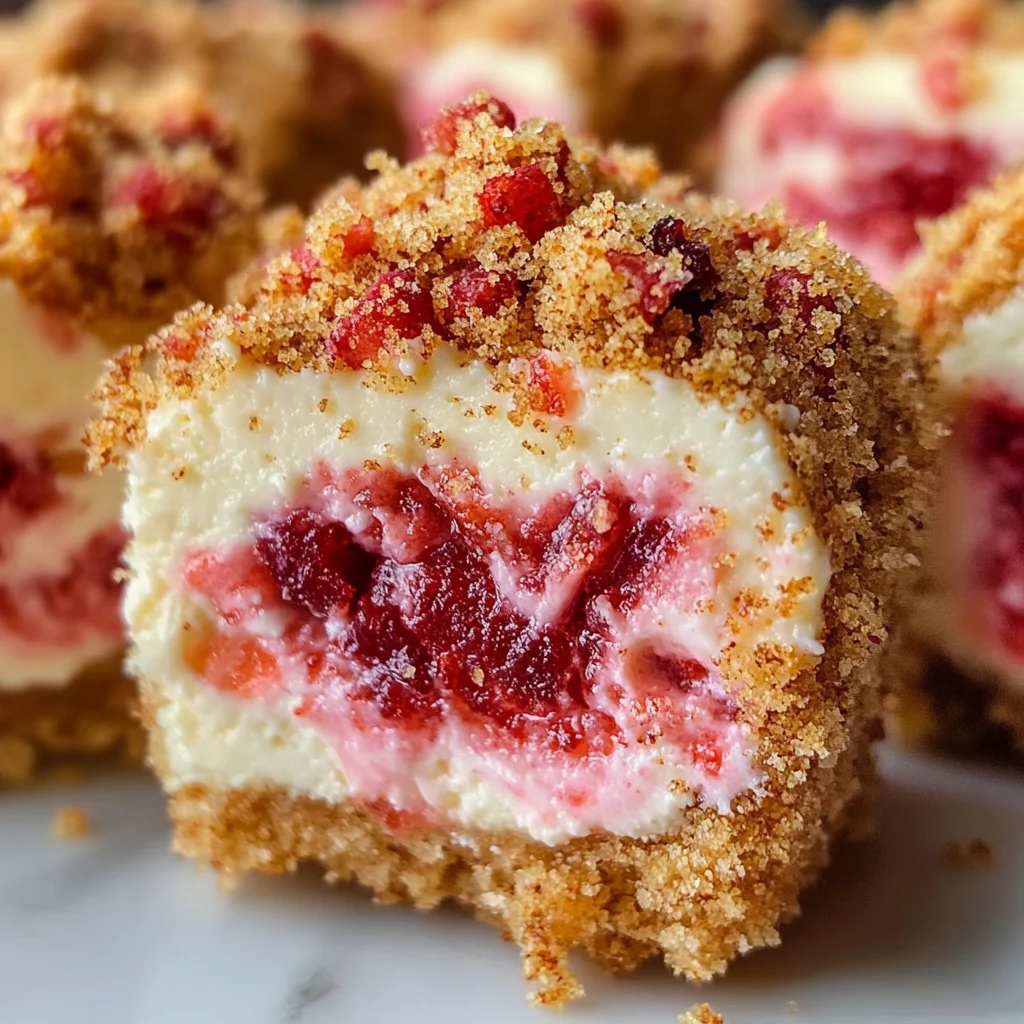 Strawberry Crunch Cheesecake Bites