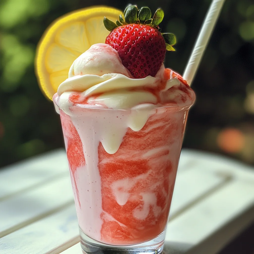 Strawberry Frosted Lemonade.