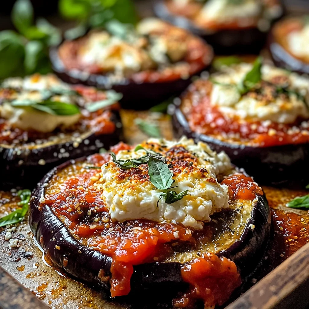 Baked Eggplant Slices Recipe With Ricotta Cheese