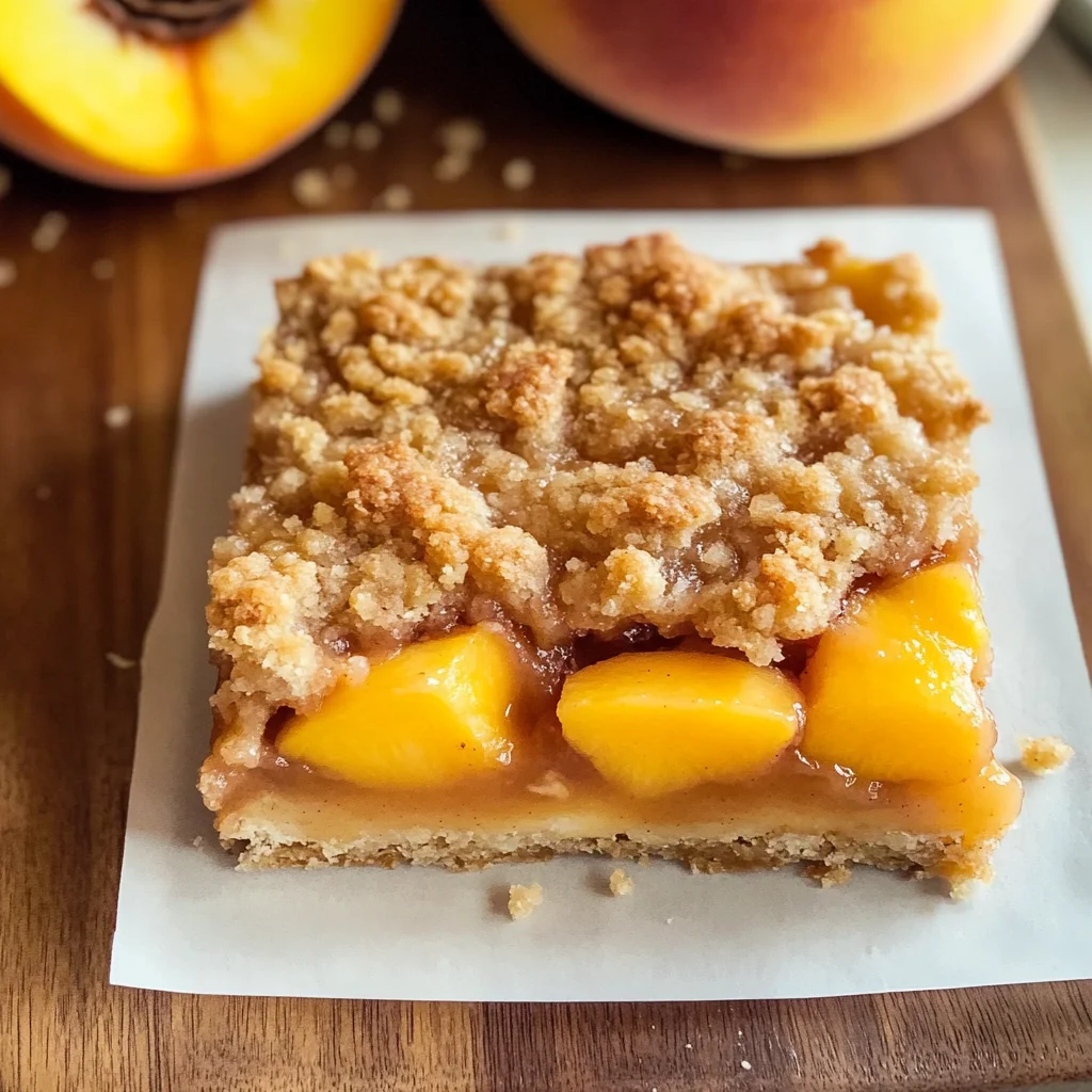 Best Bakery-Style Peach Crumble Bars