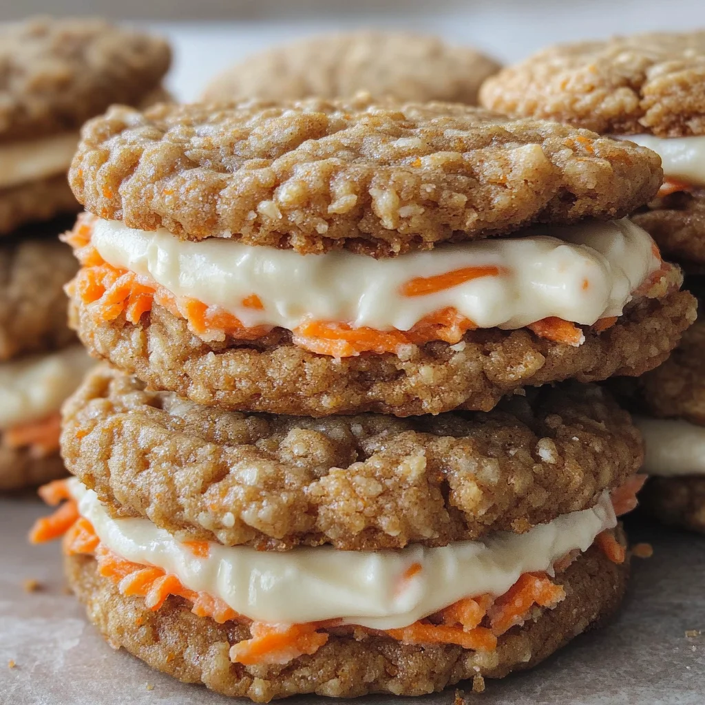 Carrot Cake Cookie Sandwiches