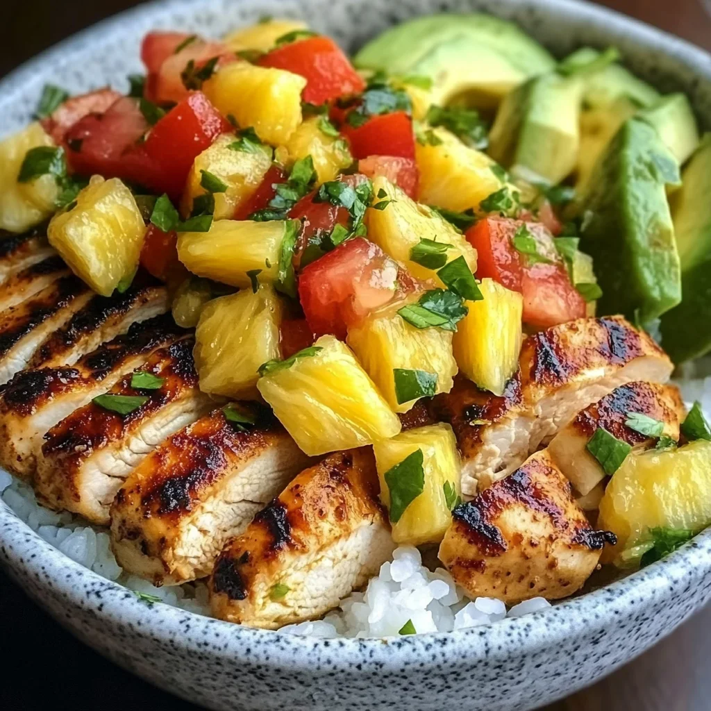 Chicken Bowl with Pineapple Salsa