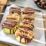 Chocolate Caramel Apple Slices Pops