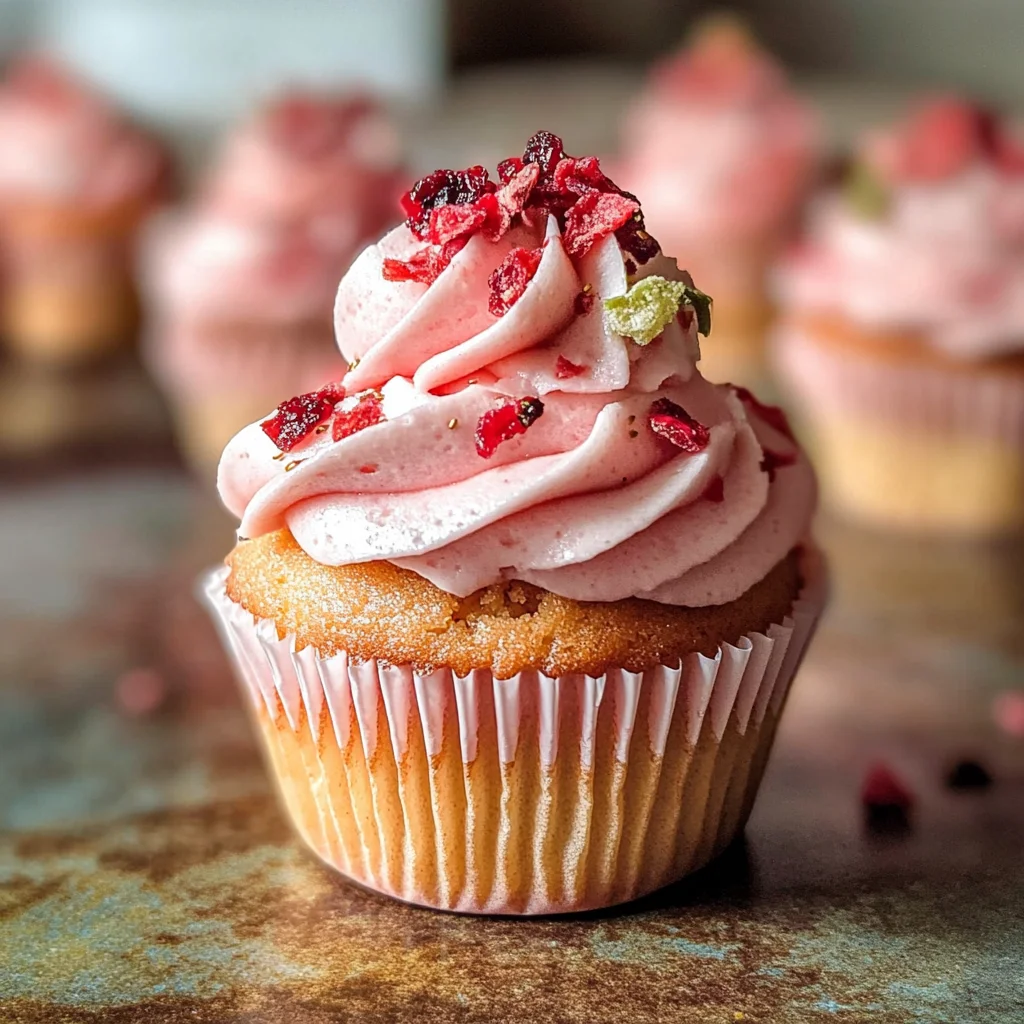 Double Strawberry Cupcakes