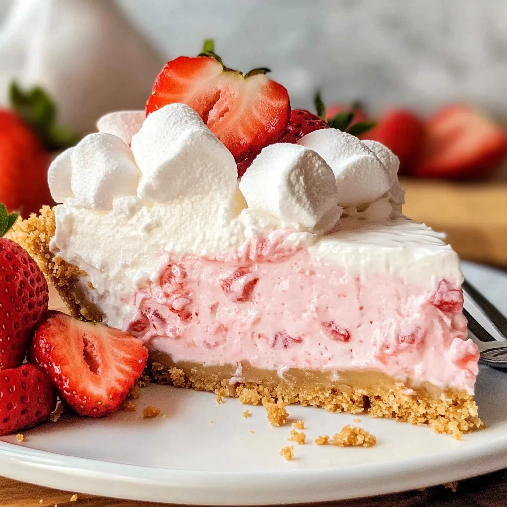 Easy Strawberry Marshmallow Pie
