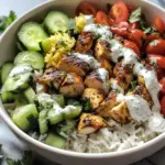 Garlic Mediterranean Chicken Bowl