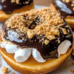 Marshmallow Cream Filled S'mores Donuts