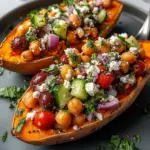 Mediterranean Stuffed Sweet Potatoes