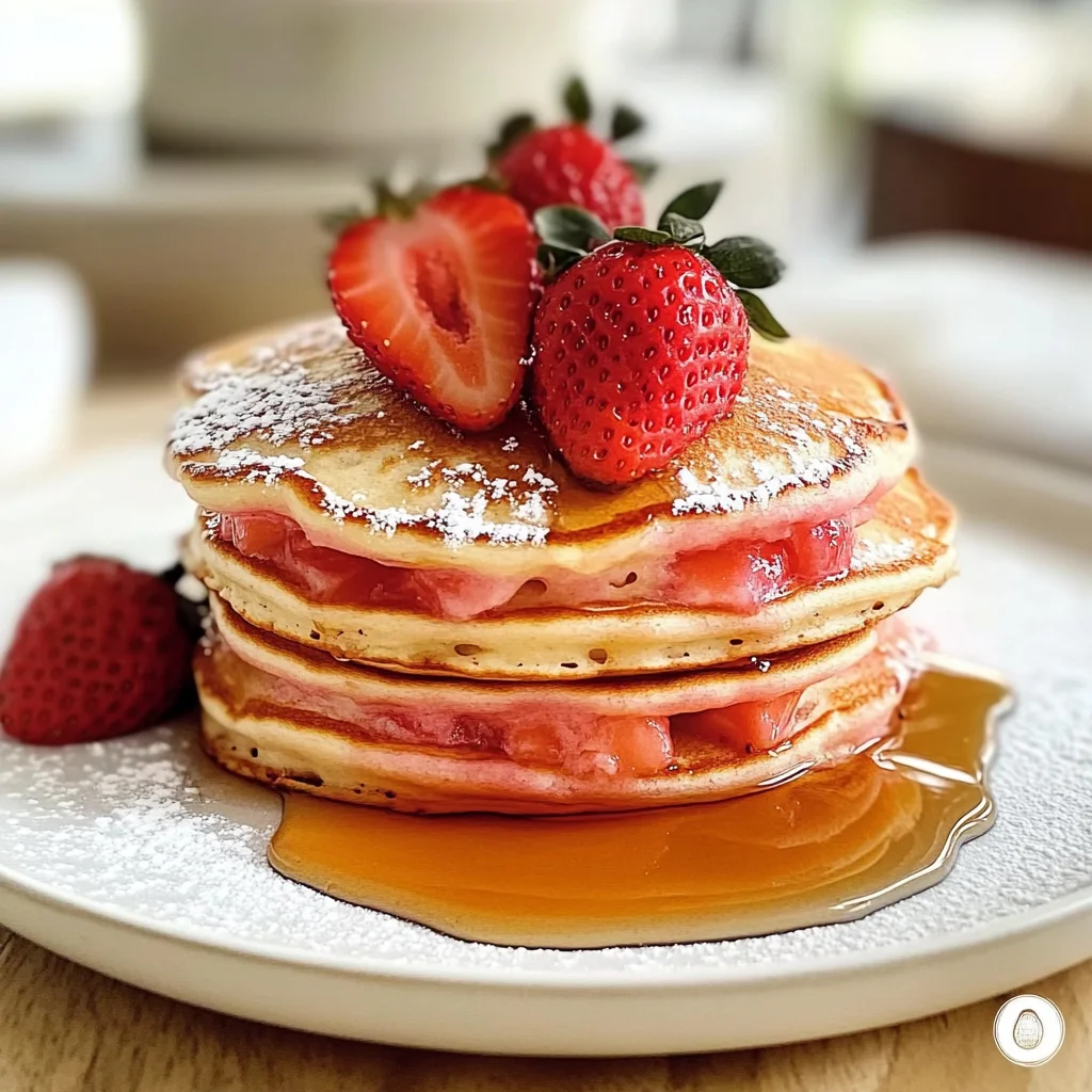 Perfect Breakfast Strawberry Pancakes - Alrightwithme
