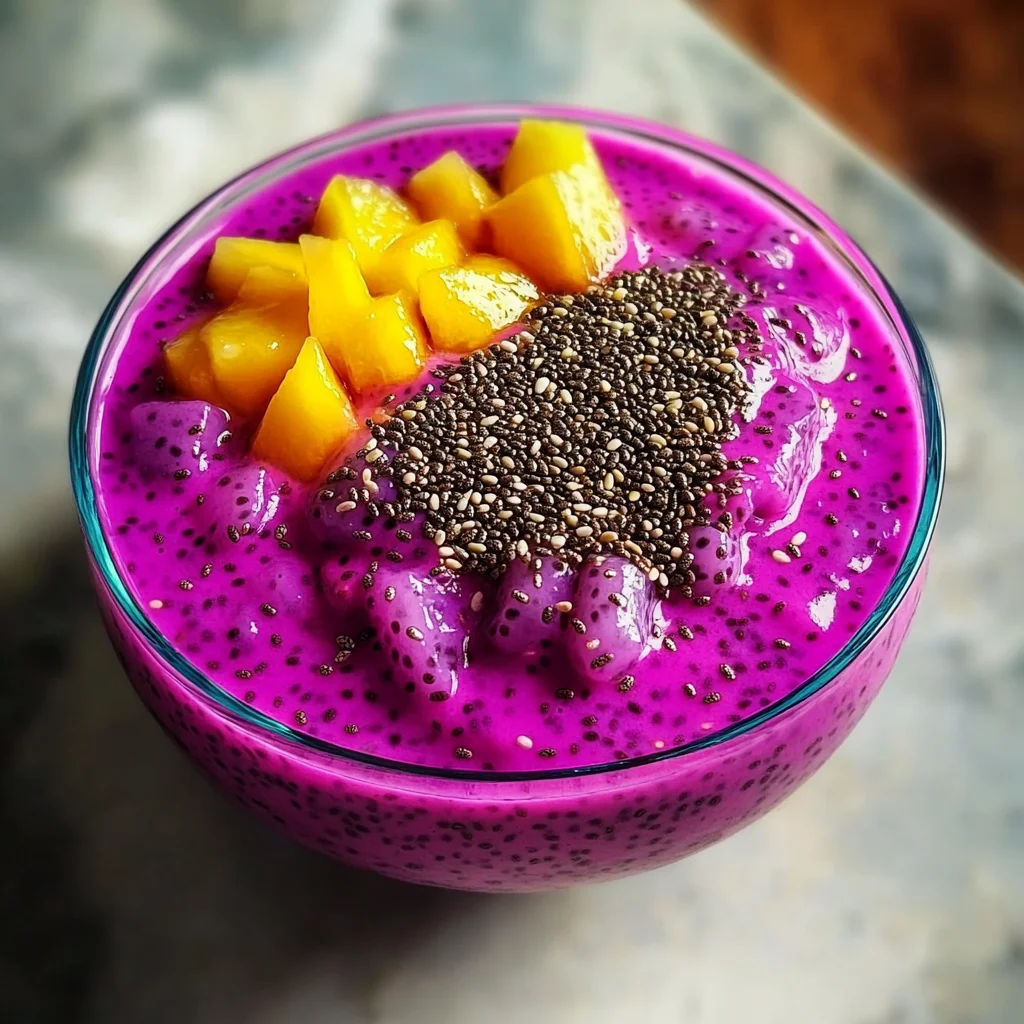 Simple Dragon Fruit Chia Seed Pudding - theamazingfood
