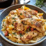 Southern Style Creamy Parmesan Chicken Pasta.